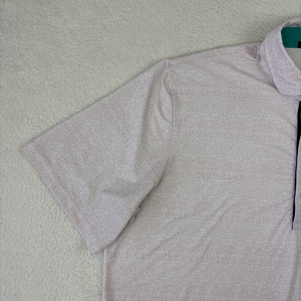 GREYSON Mens Performance‎ Polo Shirt XL Pink AOP Lightweight Golf No Logos EUC - Picture 14 of 15